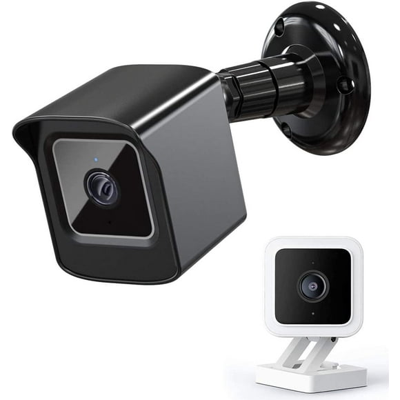 Mount for All-New Wyze Cam V3 ONLY, Weatherproof Protective Cover and 360 Degree Adjustable Wall Mount Solid Housing for Wyze V3 Outdoor Indoor Smart Home Camera System (Black, 2 Pack)