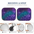 thumbnail image 6 of Gaeub Purple and Green Glitter Foldable Auto Sun Blocker Visor, Sunshade for Car Front Window, Keeps Your Vehicle Cool - Large, 6 of 7