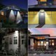 thumbnail image 5 of Potente luz solar para exteriores con sensor de movimiento 120 LED Iluminación impermeable Luz solar para jardín Patio Puerta Estacionamiento Luz de seguridad Línea de 5 m (baterías no incluidas) TUNC Sencillez, 5 of 5