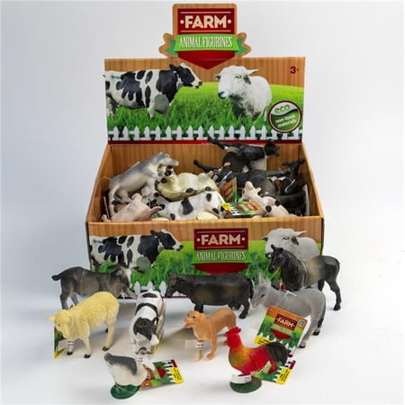 Farm Animal Figures, Assorted Color - Case of 36