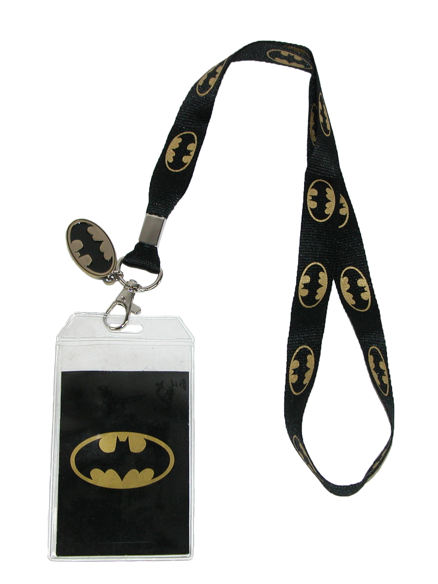 Batman Lanyard with ID Badge Holder and Metal Charm 