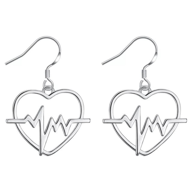 Xihbxyly Pendientes En Forma de Corazón, Regalo Creativo de Joyería de Aleación, Elegantes Accesorios de Plata y Oro, Diseño Ligero de 3 Cm, Uso Diario para Ocasiones Especiales, Perfectos para Mujer