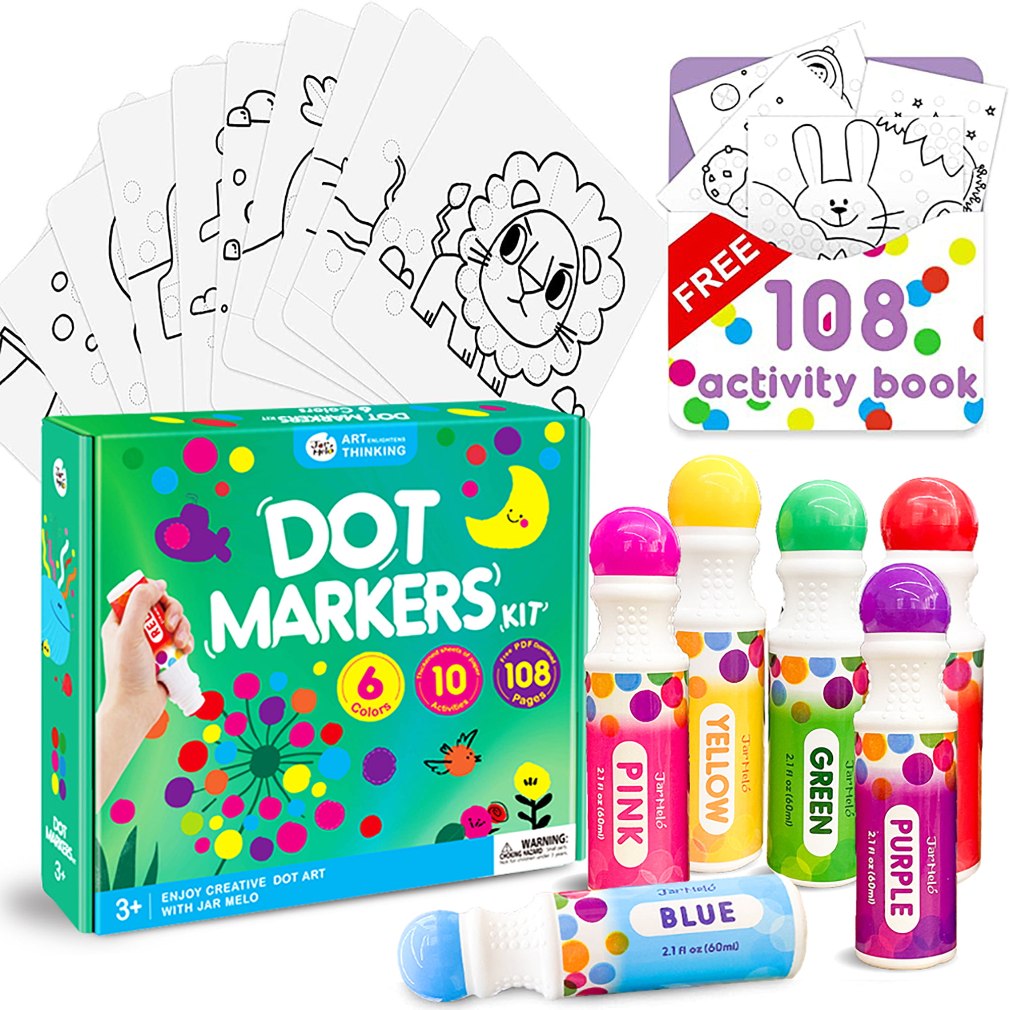 Magicfly Washable Dot Markers 8/12 Colors