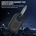 thumbnail image 3 of GPS Tracker Holder, 2 Pack MOWYEOK Compatible Samsung Galaxy Smarttag2 Silicone Case with Key Ring, Anti-Slip Pattern on Side, Suitable for Keys, Wallet, Luggage（Black+White）, 3 of 7