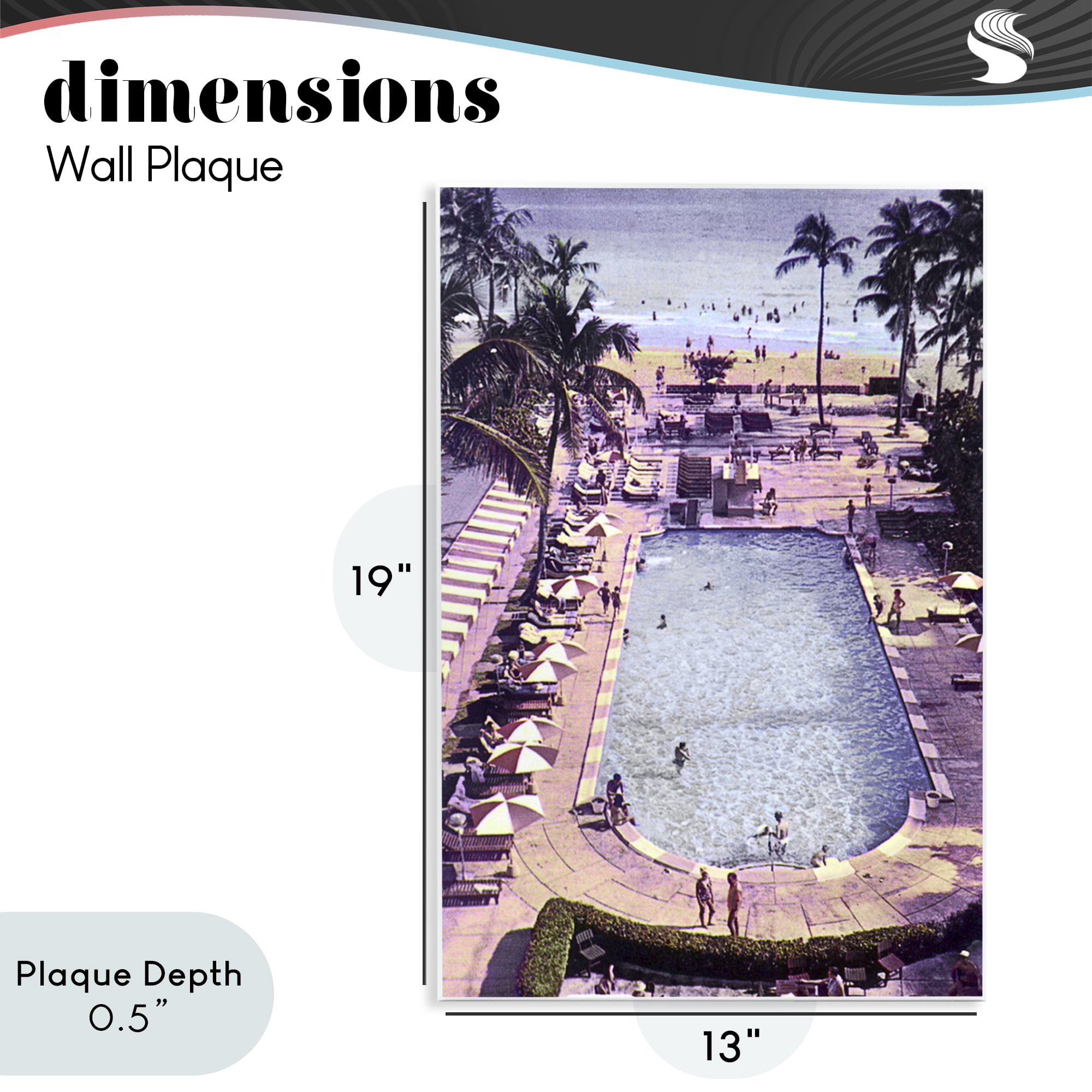 Stupell Industries Vintage Miami Sands Wall Plaque Art, design by Grotto Studios