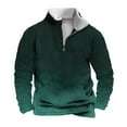 thumbnail image 2 of Sudadera sin capucha para hombre, informal, a la moda, con cuello alto, estampado de calaveras, cremallera, jersey de manga larga, blusa de poliéster para hombre, 2 of 5