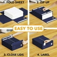 thumbnail image 3 of SpaceAid 4 Pack Sheet Organizers and Storage, Queen & King Size, Blue, Fabric, 3 of 7