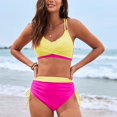 thumbnail image 6 of BOBOGOJP Modest Swimsuits for Women 2026, High Waisted Bikini Sets Tummy Control, Tie Cut-Out Bathing Suits XXL for Size Yellow, 6 of 9