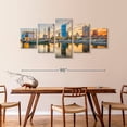 thumbnail image 3 of Elephant Stock Milwaukee Downtown Wall Art - Horizontal Multi Panel Canvas - Living Room Wall Decor - Places Multi Panel - Gray And Orange Decor - 92" x 42", 3 of 8