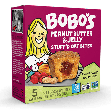Bobo s Oat Bites Peanut Butter and Jelly Stuff d 5 pack 1.3 oz Bars