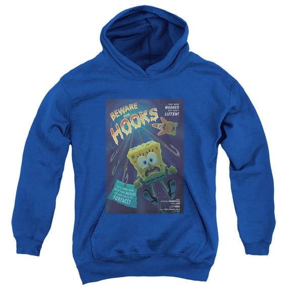 Spongebob Beware The Hooks Unisex Youth Pull-Over Hoodie