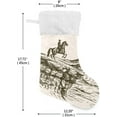 thumbnail image 7 of SKYSONIC Cowboy Christmas Stocking Personalized Large Candy Stocking Hanging Gift Xmas Stockings Decoration for Family Holiday Party Ornaments Decor Fireplace, 7 of 7