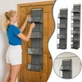 thumbnail image 5 of 51In Over Door Organizer With 4 Large Capacity Pockets Heavy Duty Hanging Organizer For Bedroom Bathroom Pantry Nursery Storage(Black#302Mj S-130Cm), 5 of 5