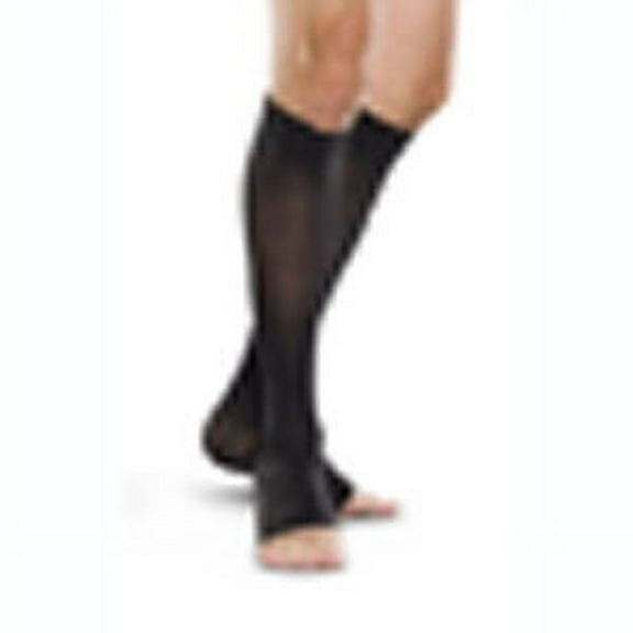 Juzo 2001 Soft Open Toe Knee Highs - 20-30 mmHg Reg Black I
