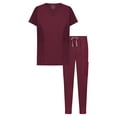 thumbnail image 5 of Hanes ComfortFit Stretch Women's Scrub V-neck and Jogger Set, 5 of 5