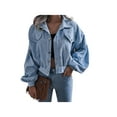 thumbnail image 3 of Qiylii Women’s Solid Color Corduroy Jacket Long Sleeve Short Style Button Tops, 3 of 9