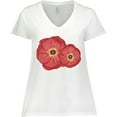 thumbnail image 3 of Inktastic Red Poppy Flowers Women's Plus Size V-Neck T-Shirt, 3 of 5