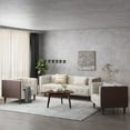 thumbnail image 2 of GDF Studio Croton Contemporary Fabric Tufted 3 Piece Living Room Sofa Set, Beige and Brown, 2 of 13