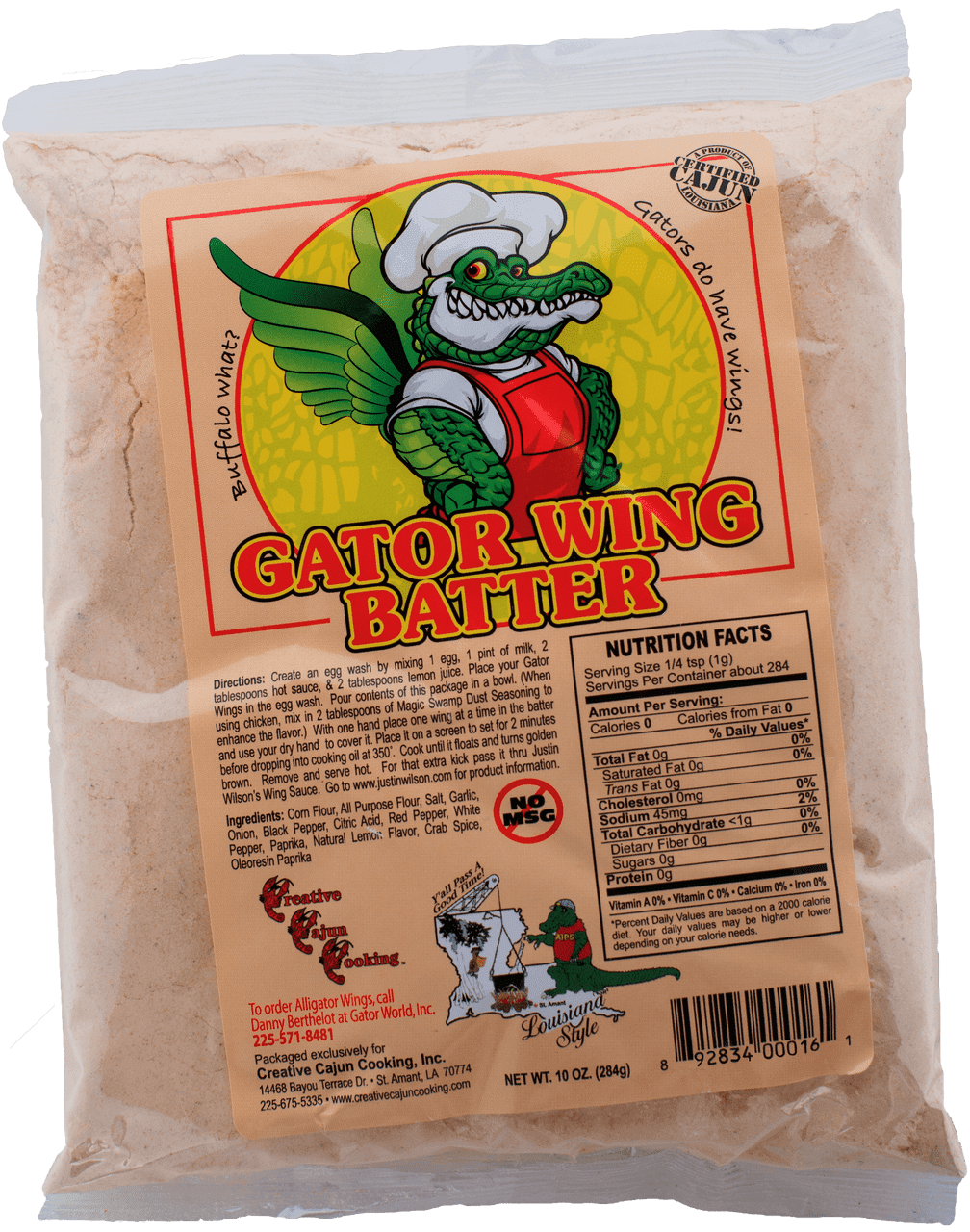 Creative Cajun Cooking Authentic Gator Wing Batter