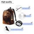 thumbnail image 4 of Salouo Cool Fire Lion for Travel Backpack for Men Women,Casual Laptop Backpack Daypack Business Work Bag for Travel、Hiking、Weekend -Small, 4 of 5