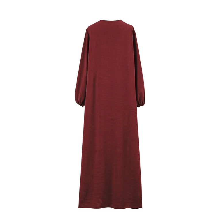 pleated dress muslimah Women Islamic Muslim Modest Pleated Dress