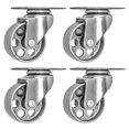 thumbnail image 3 of 4 Roues Pivotantes en Acier Plaque de Roulettes Haute Résistance Acier Gris (3 Pouces Plaque), 3 of 4