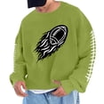 thumbnail image 1 of Sudadera sin capucha para hombre, cuello redondo, sudadera deportiva con estampado de fútbol, jersey de manga larga, blusa de poliéster para hombre, 1 of 4