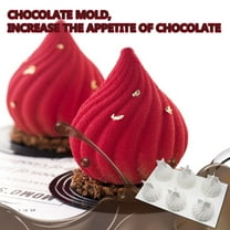 Xecvkr Whirlwind Silicone Cake Mold 6 Cavity Non Stick Baking Pan French Dessert Decor Large Flexible Oven Microwave Freezer Safe DIY 11.73x7.01x2.95in