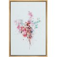 thumbnail image 3 of PixonSign Framed Canvas Print Wall Art Watercolor Pink Flowers Nature Wilderness Illustrations Modern Art Contemporary Multicolor Pastel for Living Room, Bedroom, Office - 24x36 Natural, 3 of 5