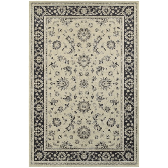 Sphinx Richmond Area Rug Ivory Circles Swirls 2' 3" x  7' 6" Rectangle