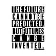 thumbnail image 2 of ArtsyQuotes 15x18 White Modern Wood Framed Museum Art Print Titled - Dennis Gabor Quote: The Future, 2 of 4