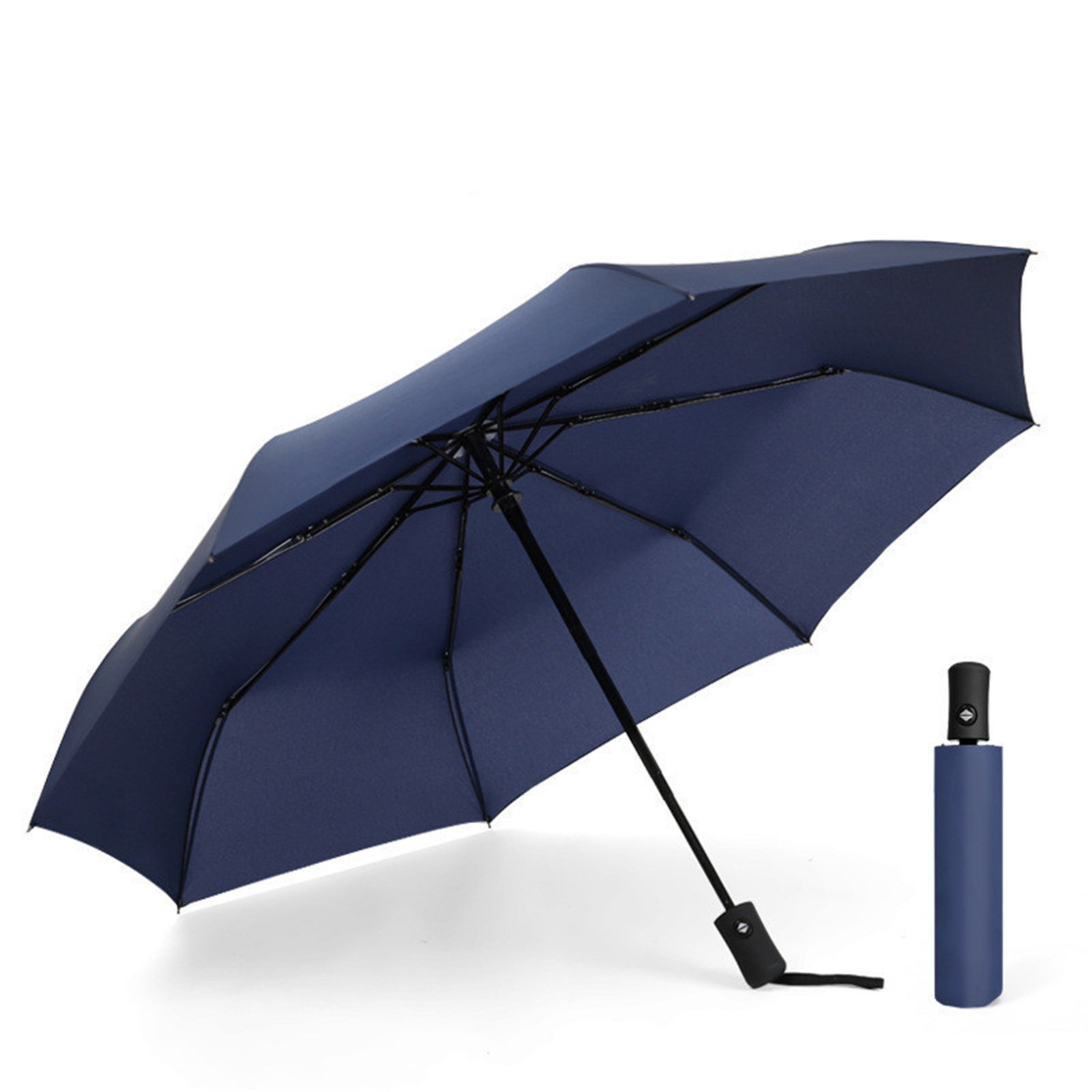 Automatic Umbrella Men's Three Fold Folding Business Umbrella Kids Umbrella Girls Small Purse Umbrella Toddler Umbrellas Space Umbrella Clear Umbrellas for Rain Adult Automatic Umbrella Large Men