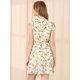 thumbnail image 5 of Allegra K Vestido Floral Informal Cuello V Manga Corta Lazo Lindo Para Mujer Blanco L, 5 of 6