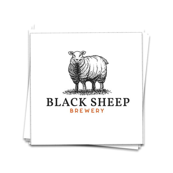 Servilletas DesignThatSign, 100 unidades, impresas con tu logotipo o imagen