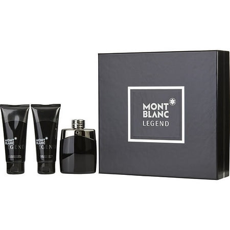 Mont Blanc Legend Set-Edt Spray 3.3 Oz & Aftershave Balm 3.3 Oz & All Over Shower Gel 3.3 Oz For Men By Mont (Best Mens Aftershave Of All Time)
