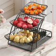 thumbnail image 3 of Kitchen Organizer Rack 3-Tier Seasoning Vegetable Fruit Rack Removable Stand Storage Rack, 3 of 5