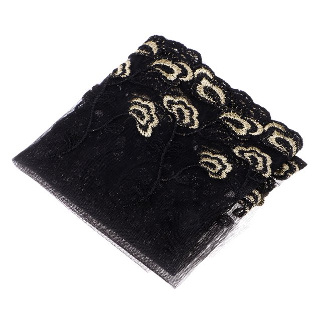 1 Yardas de Tul con Adornos de Encaje, Cinta, Aplique, Bordado, Costura, Artesanía - Negro, se describe Macarena Bordado de encaje de tul bordado
