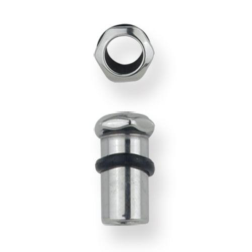 Stainless Stl Plugs & Flesh Tunnels Hardware Theme 2G (6.543mm) Hex Nut Hea Stainless Steel