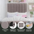 thumbnail image 6 of Hillsdale Upholstered Velvet Channel Stitched Hanging Twin Headboard with USB Charging, Gray, 6 of 18