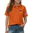 thumbnail image 4 of CCRFTGI 250 Anniversary USA Flag Polo Shirts for Kids Girls Boys Size 10-12 School Uniform Independence Day Shirts 1776-2026 Pique Collared Polos Short Sleeve Summer Tops Orange 3-4 Years, 4 of 7