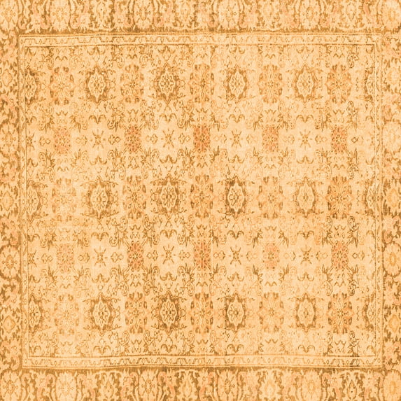 Ahgly Company Indoor Square Persian Orange Traditional Area Rugs, 6' Square