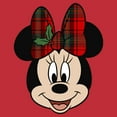 thumbnail image 2 of Men's Mickey & Friends Christmas Minnie Mouse Holly Plaid Bow Graphic T-Shirt, 2 of 5