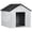 Gray, variant on PawHut 2-Level Small Animal Cage for Hamsters Mice Rats, Natural Wood Habitat with Open Top and Front Door, 23.5L x 13.75W x 16.5H Inches