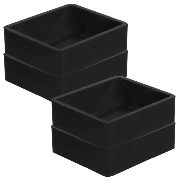 OUNONA 4Ud Soporte Para Giratorias De Muebles Color Negro Con Protección Para En Casa