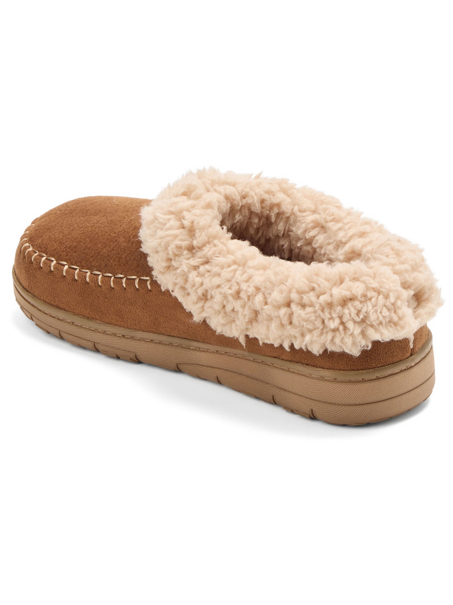 Dearfoams Women’s Cozy Comfort Moc Toe Clog Slippers