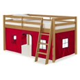 thumbnail image 1 of Roxy Lit Mezzanine Junior en Bois avec Cannelle et Fond Rouge et Bleu, 1 of 1