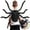 As shown, variant on Halloween Spider Costume Prop, Large Pocket Spider with Flexible Legs for Trick or Treat Party Dress Up, Realistic Scary Decor for Indoor Outdoor Halloween Events and Costume Fun