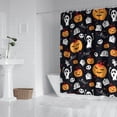 thumbnail image 2 of Classic Halloween Icons Pattern Shower Curtain 72"x84" ,Bathroom Decorative Shower Curtains Set with 12 Hooks,Modern Waterproof Washable Shower Curtain, 2 of 6