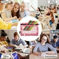 thumbnail image 6 of 2 Pack Pencil Pouch for 3 Ring Binder Smooth Zipper Folders with Pockets Clear Window Pencil Case Red Doodled Hearts, 6 of 6