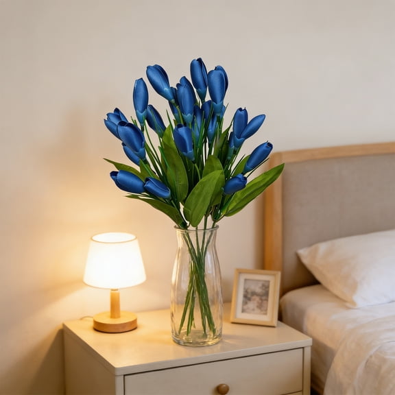 Artificial Magnolia Bud Bouquet, Multicolor Fake Silk Flowers for Spring, Wedding, Table Centerpieces & Home Decor